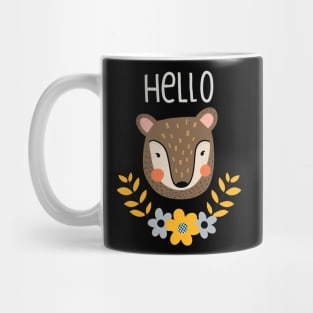 Autumnal Bear Portrait for Kids' Nursery Mug